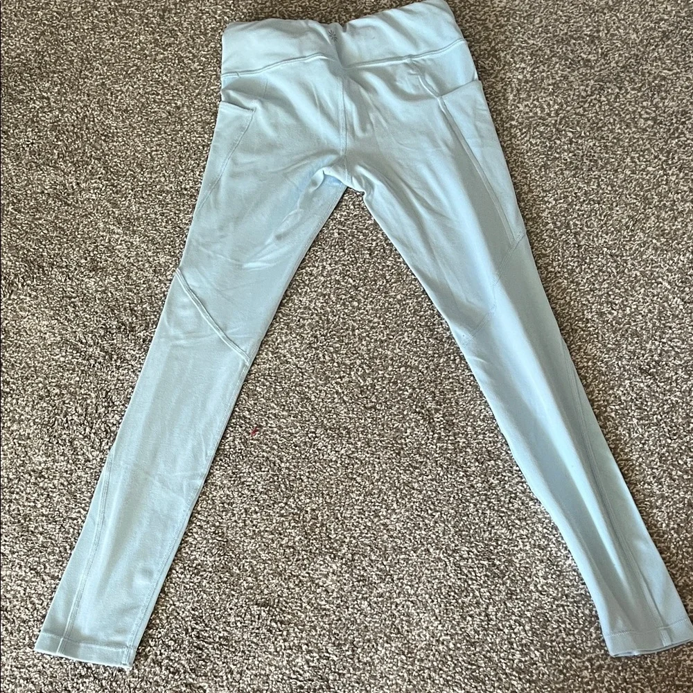 Athleta Girl Sky Blue Leggings with pockets - Picture 2 of 4